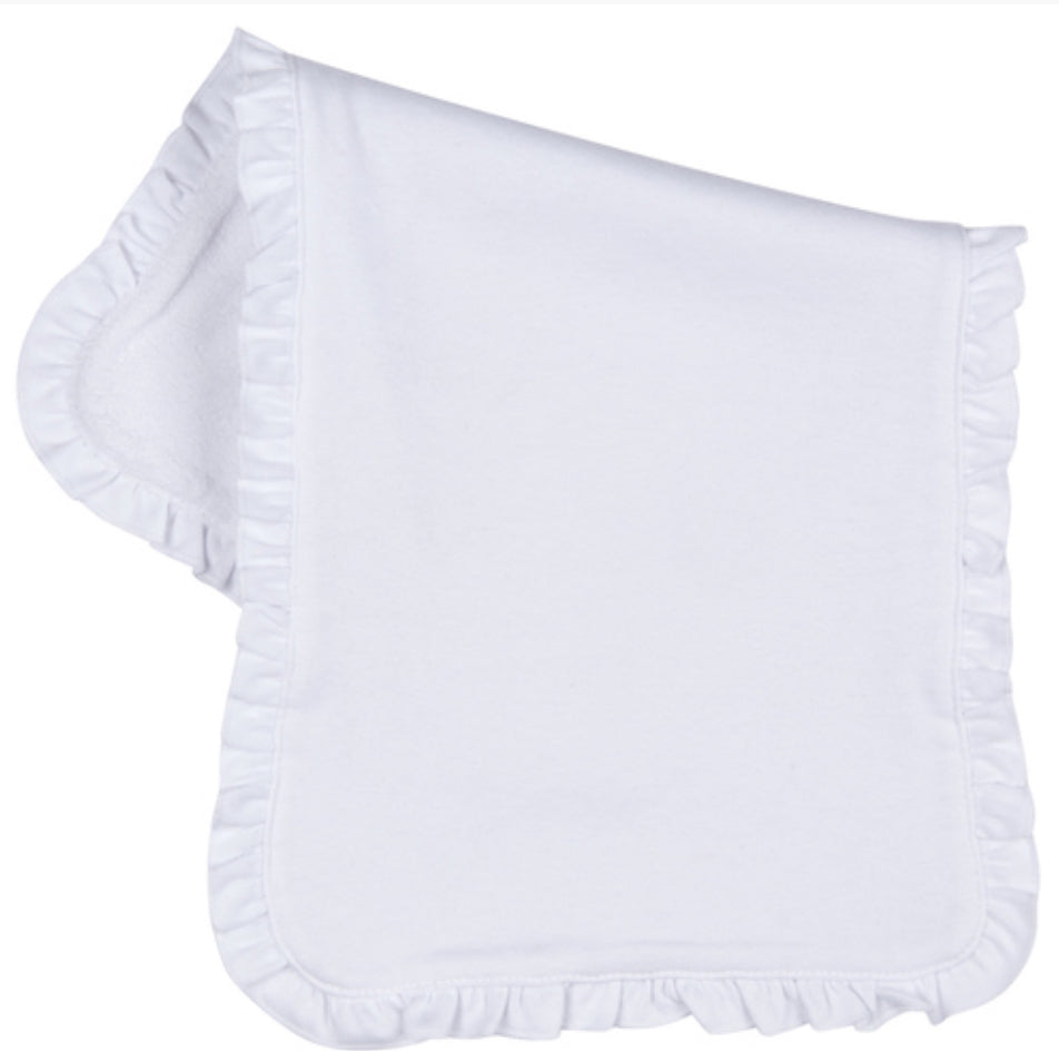 Embroidered Baby Girl Gown, Bib, & Burp Cloth Bundle