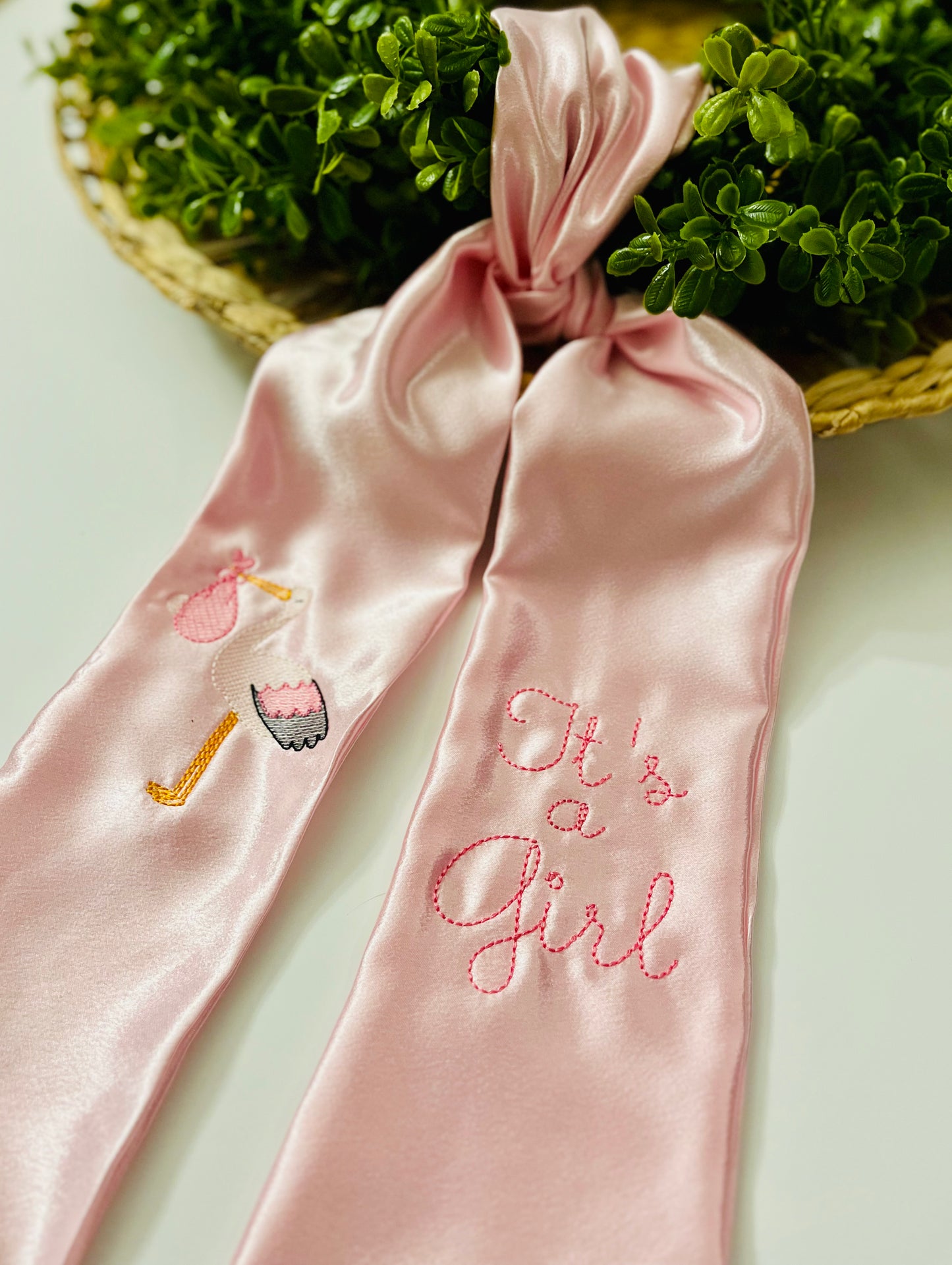 It's a Girl Wreath Sash