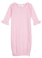 Embroidered Baby Girl Gown, Bib, & Burp Cloth Bundle