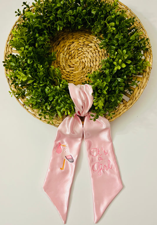It's a Girl Wreath Sash