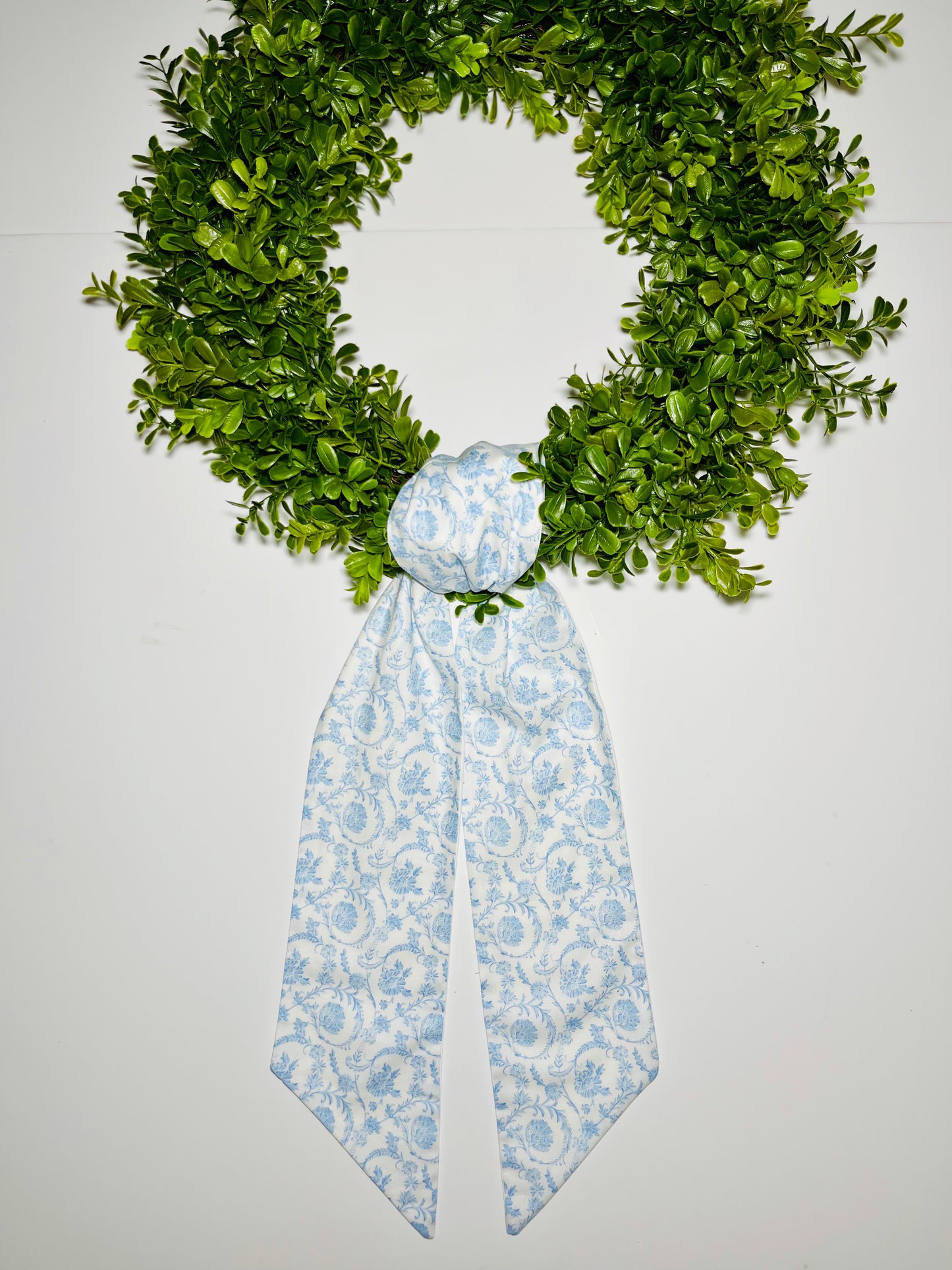 Blue Floral Wreath Sash
