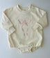 Sweatshirt Bubble Embroidered with Satin Bow & Name